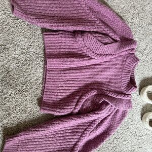 Sea Purple Knit Crew Neck Sweater